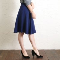 REAL STYLE/リアルスタイル REAL STYLE フレアスカート 膝丈 オフィス ウエストゴム 秋 黒 ミモレ丈 レディース Aライン 無地 ひざ丈/507149354