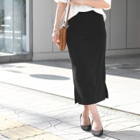REAL STYLE/リアルスタイル REAL STYLE タイトスカート レディース ロング スウェット Iライン サイドスリット ストレッチ ウエストゴム 通勤 OL/507149389