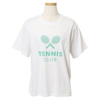 REAL STYLE/リアルスタイル REAL STYLE Tシャツ レディース 半袖 ロゴ プリント カットソー 韓国 綿 コットン かわいい テニス ラケット/507149485