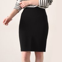 REAL STYLE/リアルスタイル REAL STYLE タイトスカート 膝丈 レディース 春 黒 オフィス 仕事 OL ウエストゴム ストレッチ ペンシルスカート/507149789