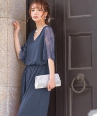 Retica/レティカ Retica 半袖レーススリーブVネックウエスト切替オールインワンパンツドレス 大きいサイズ/507151867