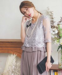 Retica/レティカ Retica 刺繍デザイン7分丈袖レースセパレートワイドパンツドレス/507151882