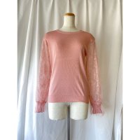 VIVIDLADY/ビビッドレディ VIVIDLADY レディース ニット 春 レディース トップス レース 長袖 クルーネック 袖レース フォーマル/507159834