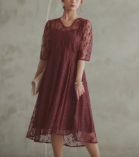 epic day/エピック デイ epic day パーティードレス 結婚式 ワンピース フォーマルドレス フォーマルワンピース ラメレースドレス レース お呼ばれドレス 披露宴/507160876