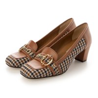 BARCLAY/【本革 / 日本製】 バークレー BARCLAY ビットモチーフ 太ヒール スクエアトゥ トラッドパンプス/507178785