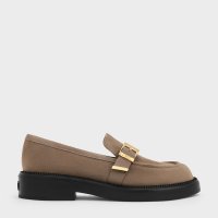 CHARLES & KEITH/レザー バックルストラップローファー/507504513