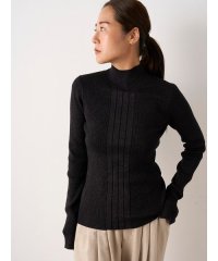 emmi atelier/LENZING(TM) ECOVERO(TM)ラメハイネックリブニットプルオーバー/507505407