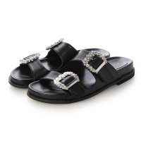 Melmo/メルモ MELMO ダブルビジューバックルミュールサンダル/507506138