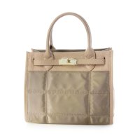 perche/ペルケ perche ナイロンキルト×クロコ型押し牛革2wayトートバッグS/507506558