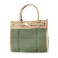 perche/ペルケ perche ナイロンキルト×クロコ型押し牛革2wayトートバッグS/507506558