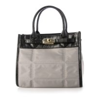 perche/ペルケ perche ナイロンキルト×クロコ型押し牛革2wayトートバッグS/507506558
