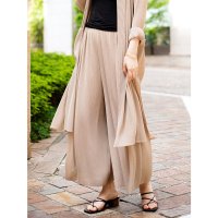 SPECCHIO/スペッチオ SPECCHIO クリスタルプリーツシフォンワイドパンツ/507507925