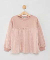 SHOO・LA・RUE(Kids) /【洗える/110－140cm】雪柄チュールがアクセント ラメ裏毛トップス/507509270