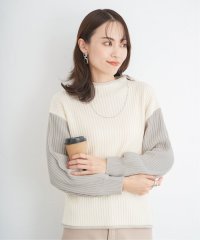 ikka/配色ワイドリブニットプルオーバー/506567700