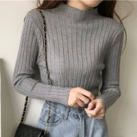 Lily of Valley/リリーオブバリー Lily of Valley もっちり モックネック リブ ニット トップス 無地 カジュアル 上品 長袖 ハイネック/507017542