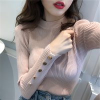 Lily of Valley/リリーオブバリー Lily of Valley ボタン ハイネック リブ ニット トップス きれいめ 上品 オフィスカジュアル レディース/507017656