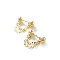Noelmarket/ノエルマーケット Noelmarket ピアス 金属アレルギー対応 つけっぱなし フープピアス 18k シンプル チェーン 両耳用 シルバー ゴールド 誕生日 /507017785