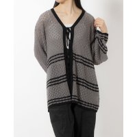 STYLEBLOCK/スタイルブロック STYLEBLOCK A麻タッチクロシェ編みニットカーディガン/507034573