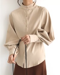 Lily of Valley/リリーオブバリー Lily of Valley バルーン袖 ハイネック ブラウス 上品 きれいめ 長袖 ボリュームスリーブ 秋 冬 春/507043588