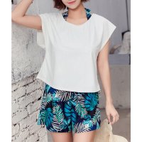 Angel Luna/エンジェル ルナ Angel Luna 【タンキニ水着4点セット】体型カバー タンキニ Tシャツ 半袖 ラッシュガード レディース ショートパンツ セパレート /507080495
