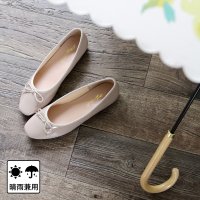 grandfleur/グランドフルール grandfleur 【晴雨兼用】スクエアトゥのフラットレインパンプス/507109911