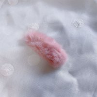 shoppinggo/ショッピングゴー shoppinggo ファーカラー BIGオーバルヘアクリップ ヘアピン ヘアアクセサリー 大きめ ヘア留め 前髪 オシャレ/507123782