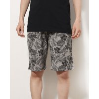 STYLEBLOCK/スタイルブロック STYLEBLOCK ミニ裏毛裏使いウェストリブ総柄プリントショーツ(モノトーン)/507131311