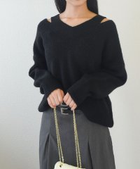 VIVIDLADY/ビビッドレディ VIVIDLADY ふわふわ 暖かいスリットデザイン長袖ニット/507159851