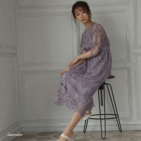 epic day/エピック デイ epic day バックリボンレースロングワンピース/507160798