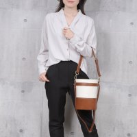 Tomieco/トミエコ Tomieco 丸型コンビバッグ キャンバスとPUレザーのコンビ ZEBRA柄も可愛いですよ！/507161563