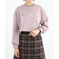 F.i.n.t/フィント F i.n.t ローズクロスステッチロゴプリントスウェットプルオーバー【洗える】/507167825