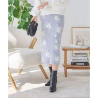 KOBE LETTUCE/コウベレタス KOBE LETTUCE 花柄シャギーニットタイトスカート [M3945]/507172193