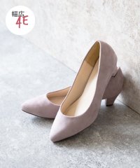 Menue/メヌエ Menue 幅広 4E チャンキーヒール ポインテッドトゥパンプス/507217970