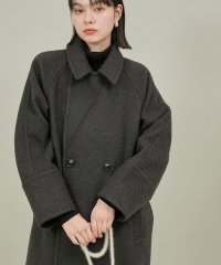 ROPE' PICNIC/【WEB限定カラー:ブラック】ラムライク/チェックオーバーPコート/507474086