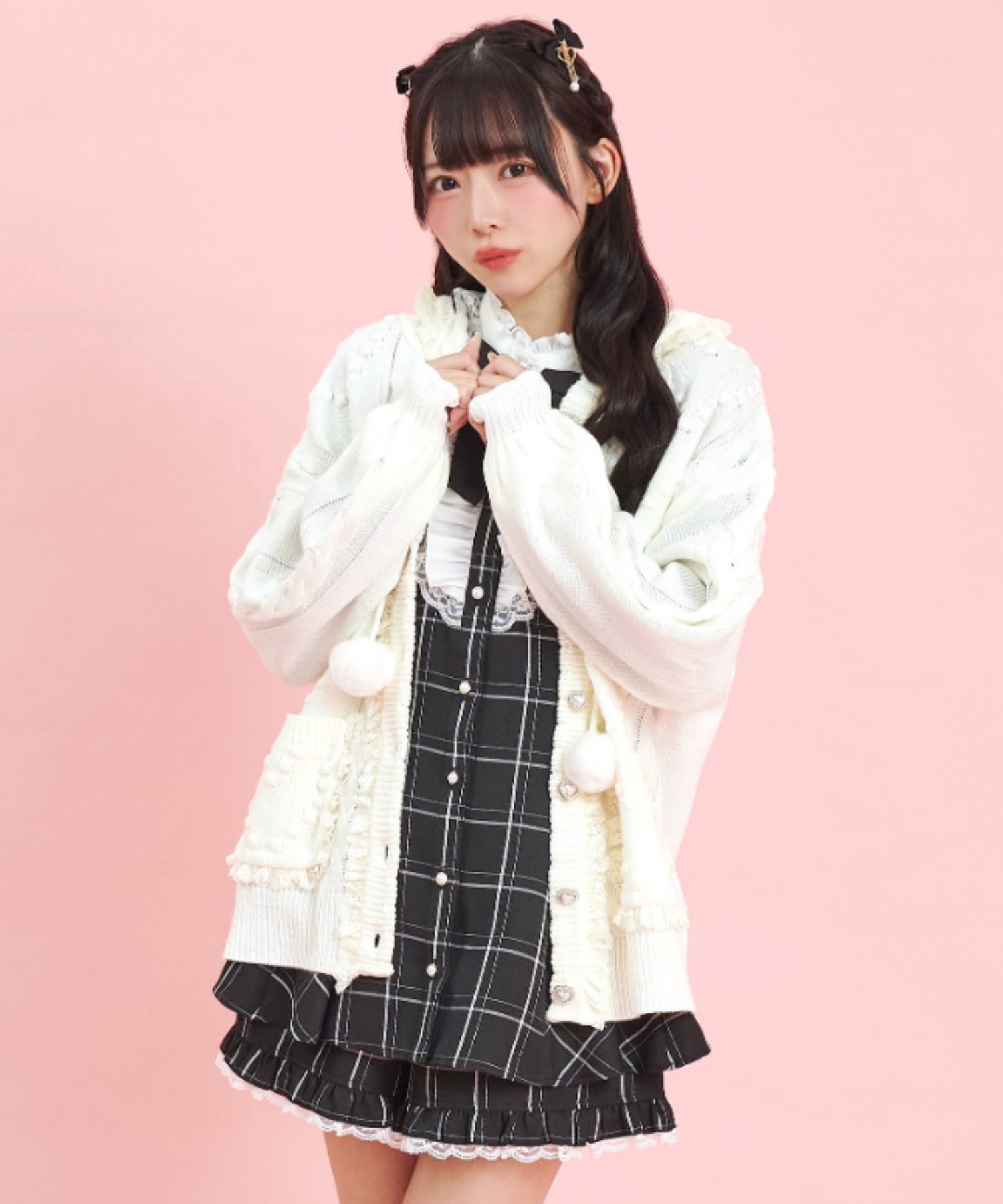 シークレットハニー Secret Honey フード付ハートモチーフニット シークレットハニー Secret Honey フード付ハートモチーフニット
