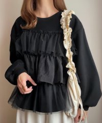 FILLOU/フィルー FILLOU FILLOU フリルドッキング裏起毛プルオーバー/507509550