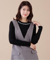 JILL by JILL STUART/ビジューネックモールヤーンリブニット/507510984