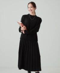 SHOO・LA・RUE　DRESKIP/【2点セット】悩まない時短コーデに ケーブル編みニット×フレアニットスカート/507512654