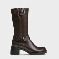 CHARLES & KEITH/Kirke カーク バックルミッドカーフバイカーブーツ/507513345