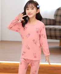 TeddyShop/テディショップ Teddyshop キッズ 長袖総柄プリントコットンルームウェアパジャマ 上下2点セット/504457038