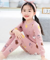 TeddyShop/テディショップ Teddyshop キッズ 長袖総柄プリントコットンルームウェアパジャマ 上下2点セット/504457038