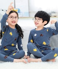 TeddyShop/テディショップ Teddyshop キッズ 長袖総柄プリントコットンルームウェアパジャマ 上下2点セット/504457038