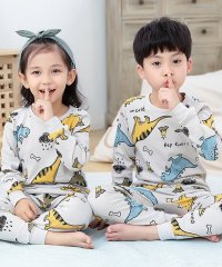 TeddyShop/テディショップ Teddyshop キッズ 長袖総柄プリントコットンルームウェアパジャマ 上下2点セット/504457038