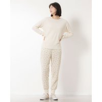 JEMORGAN/ジェーイーモーガン JEMORGAN HANA柄ワッフルリラクシング3Pセット ロンT/ロングパンツ/巾着 //505483797