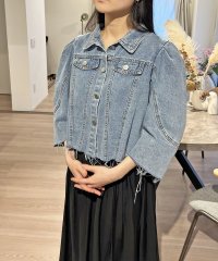 Jewelobe/ジュエローブ Jewelobe クロップドタックスリーブデニムジャケット/505525704
