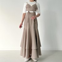 JUNOAH/ジュノア JUNOAH 【ビスチェ取り外し可能】サイドカットリボンキャミワンピース/506315439