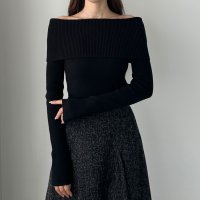 Louere/ルエレ Louere Louere ワイドオフショル長袖ニットトップス/506726654