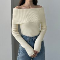 Louere/ルエレ Louere Louere ワイドオフショル長袖ニットトップス/506726654