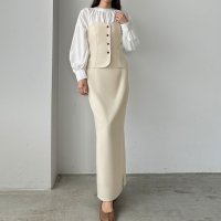 Louere/ルエレ Louere Louere ベアビスチェ+サイドスリットIラインスカートSET/506726657