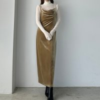 Louere/ルエレ Louere Louere ベロアドレープタイトキャミワンピース/506726662